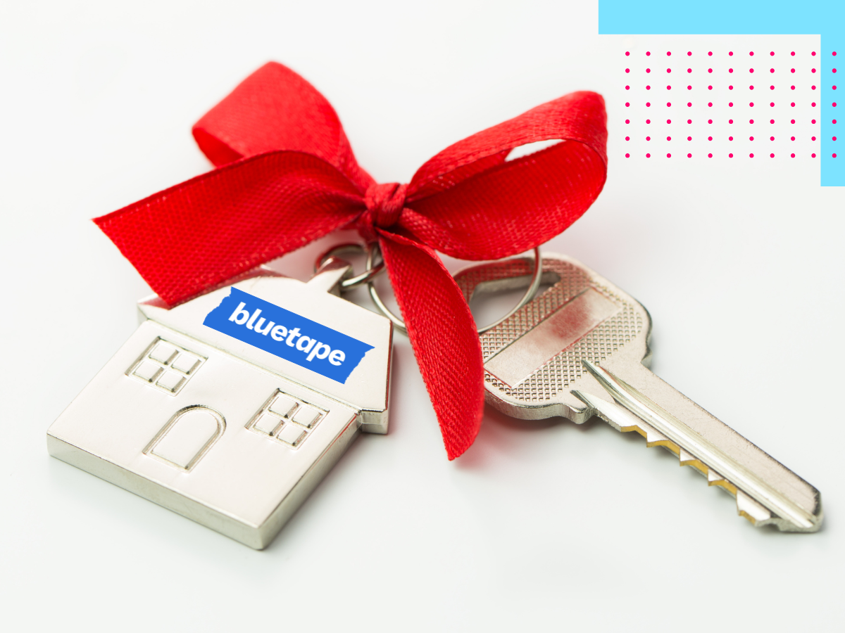 House keys with a ribbon on them